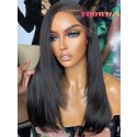 Yoowigs HD Full Lace Wig Human Hair Straight Natural Looking Pre Plucked Bleached Knots Glueless RY150