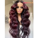 YOOWIGS Royal HD Film Lace Wigs 13x6 Deep Parting Space Natural Wave Highlight Color Shades HD Lace Frontal Wigs LJ093