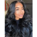 YOOWIGS Royal Film HD Lace Glueless 360 Lace Frontal Human Hair Wigs 22 inch 180% Density Pre Plucked Natural Hairline with Baby Hair LJ003